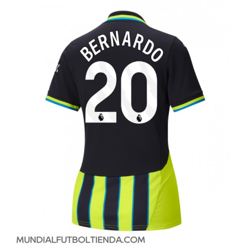 Camiseta Manchester City Bernardo Silva #20 Segunda Equipación Replica 2024-25 para mujer mangas cortas